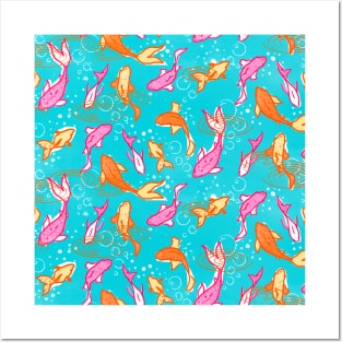 Colorful Oriental Fishes Posters and Art